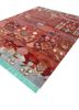 manchaha red and orange wool and bamboo silk hand knotted Rug - FoldShot manchaha red and orange wool and bamboo silk hand knotted Rug - FoldShot
