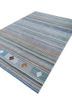 manchaha blue wool and bamboo silk hand knotted Rug - FoldShot
