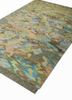 manchaha green wool and bamboo silk hand knotted Rug - FoldShot