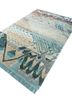 manchaha blue wool and bamboo silk hand knotted Rug - FoldShot manchaha blue wool and bamboo silk hand knotted Rug - FoldShot