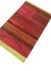 manchaha red and orange wool and bamboo silk hand knotted Rug - FoldShot