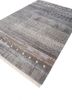 manchaha grey and black wool and bamboo silk hand knotted Rug - FoldShot manchaha grey and black wool and bamboo silk hand knotted Rug - FoldShot