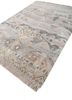 manchaha grey and black wool and bamboo silk hand knotted Rug - FoldShot