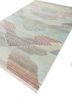 manchaha blue wool and bamboo silk hand knotted Rug - FoldShot