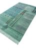 manchaha green wool and bamboo silk hand knotted Rug - FoldShot