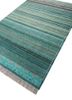 manchaha blue wool and bamboo silk hand knotted Rug - FoldShot
