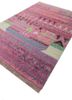 manchaha pink and purple wool and bamboo silk hand knotted Rug - FoldShot