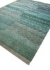manchaha green wool and bamboo silk hand knotted Rug - FoldShot