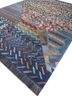 manchaha blue wool and bamboo silk hand knotted Rug - FoldShot