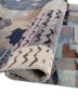 manchaha blue wool and bamboo silk hand knotted Rug - FoldShot