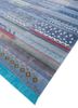 freedom manchaha blue wool and bamboo silk hand knotted Rug - FoldShot