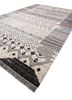freedom manchaha grey and black wool and bamboo silk hand knotted Rug - FoldShot freedom manchaha grey and black wool and bamboo silk hand knotted Rug - FoldShot
