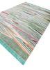 freedom manchaha blue wool and bamboo silk hand knotted Rug - FoldShot freedom manchaha blue wool and bamboo silk hand knotted Rug - FoldShot