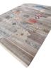 freedom manchaha grey and black wool and bamboo silk hand knotted Rug - FoldShot