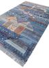 freedom manchaha blue wool and bamboo silk hand knotted Rug - FoldShot freedom manchaha blue wool and bamboo silk hand knotted Rug - FoldShot