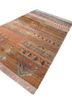 freedom manchaha red and orange wool and bamboo silk hand knotted Rug - FoldShot