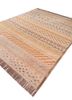manchaha red and orange wool and bamboo silk hand knotted Rug - FoldShot manchaha red and orange wool and bamboo silk hand knotted Rug - FoldShot