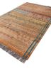 manchaha red and orange wool and bamboo silk hand knotted Rug - FoldShot manchaha red and orange wool and bamboo silk hand knotted Rug - FoldShot