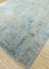 uvenuti blue wool and bamboo silk hand knotted Rug - FoldShot uvenuti blue wool and bamboo silk hand knotted Rug - FoldShot
