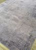 uvenuti grey and black wool and bamboo silk hand knotted Rug - FoldShot uvenuti grey and black wool and bamboo silk hand knotted Rug - FoldShot