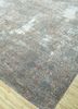 uvenuti grey and black wool and bamboo silk hand knotted Rug - FoldShot uvenuti grey and black wool and bamboo silk hand knotted Rug - FoldShot