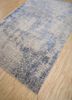 uvenuti blue wool and bamboo silk hand knotted Rug - FoldShot