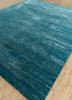 uvenuti blue wool and bamboo silk hand knotted Rug - FoldShot uvenuti blue wool and bamboo silk hand knotted Rug - FoldShot