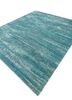 uvenuti blue wool and bamboo silk hand knotted Rug - FoldShot uvenuti blue wool and bamboo silk hand knotted Rug - FoldShot