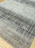 uvenuti grey and black wool and bamboo silk hand knotted Rug - FoldShot uvenuti grey and black wool and bamboo silk hand knotted Rug - FoldShot