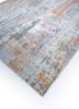 uvenuti grey and black wool and bamboo silk hand knotted Rug - FoldShot uvenuti grey and black wool and bamboo silk hand knotted Rug - FoldShot