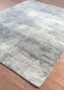 uvenuti grey and black wool and bamboo silk hand knotted Rug - FoldShot uvenuti grey and black wool and bamboo silk hand knotted Rug - FoldShot