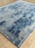 uvenuti blue wool and bamboo silk hand knotted Rug - FoldShot