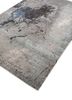uvenuti grey and black wool and bamboo silk hand knotted Rug - FoldShot uvenuti grey and black wool and bamboo silk hand knotted Rug - FoldShot