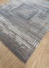 uvenuti blue wool and bamboo silk hand knotted Rug - FoldShot uvenuti blue wool and bamboo silk hand knotted Rug - FoldShot