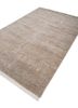 far east beige and brown wool and bamboo silk hand knotted Rug - FoldShot