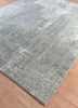 uvenuti grey and black wool and bamboo silk hand knotted Rug - FoldShot uvenuti grey and black wool and bamboo silk hand knotted Rug - FoldShot