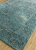 far east blue wool and silk hand knotted Rug - FoldShot far east blue wool and silk hand knotted Rug - FoldShot