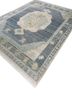 thyme blue afghan wool hand knotted Rug - FoldShot thyme blue afghan wool hand knotted Rug - FoldShot