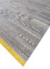 manchaha grey and black wool and silk hand knotted Rug - FoldShot