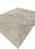 manchaha blue wool and silk hand knotted Rug - FoldShot