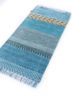 manchaha blue wool and silk hand knotted Rug - FoldShot manchaha blue wool and silk hand knotted Rug - FoldShot
