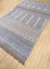 manchaha grey and black wool and silk hand knotted Rug - FoldShot manchaha grey and black wool and silk hand knotted Rug - FoldShot
