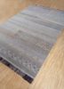 manchaha blue wool and silk hand knotted Rug - FoldShot manchaha blue wool and silk hand knotted Rug - FoldShot