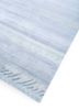 manchaha blue wool and silk hand knotted Rug - FoldShot