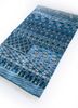 manchaha blue wool and bamboo silk hand knotted Rug - FoldShot manchaha blue wool and bamboo silk hand knotted Rug - FoldShot