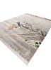 manchaha grey and black silk hand knotted Rug - FoldShot manchaha grey and black silk hand knotted Rug - FoldShot