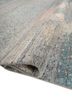 kavi x manchaha blue wool hand knotted Rug - FoldShot kavi x manchaha blue wool hand knotted Rug - FoldShot