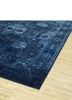 lacuna blue wool and silk hand knotted Rug - FoldShot