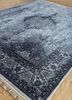 far east grey and black wool hand knotted Rug - FoldShot
