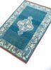 nuray blue wool hand knotted Rug - FoldShot nuray blue wool hand knotted Rug - FoldShot